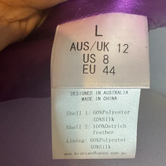 Bronx and Banco Odessa Feather-Cuff Belted Blazer in Purple - Picture 10 of 10